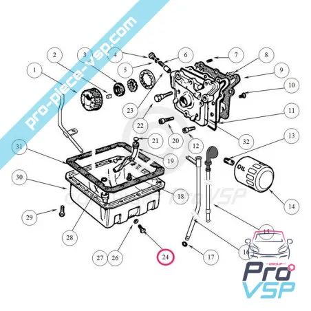 Lombardini drain plug focs