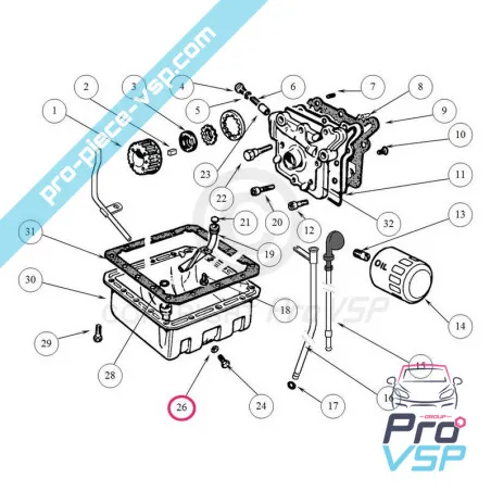 Lombardini-Drain-Plug-Dichtung focs und progress