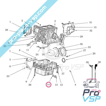 Lombardini-Drain-Plug-Dichtung focs und progress