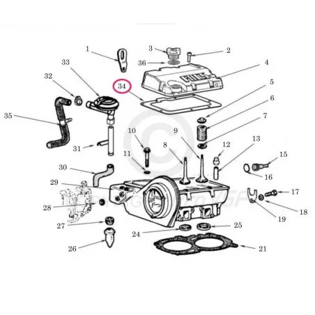 Lombardini Rocker Cover Liitos focs ja progress
