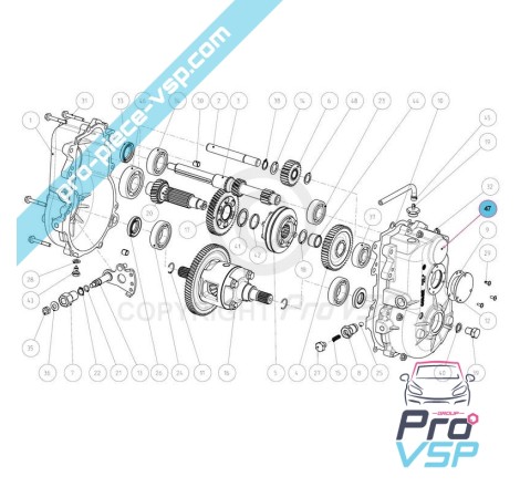 Half crankcase