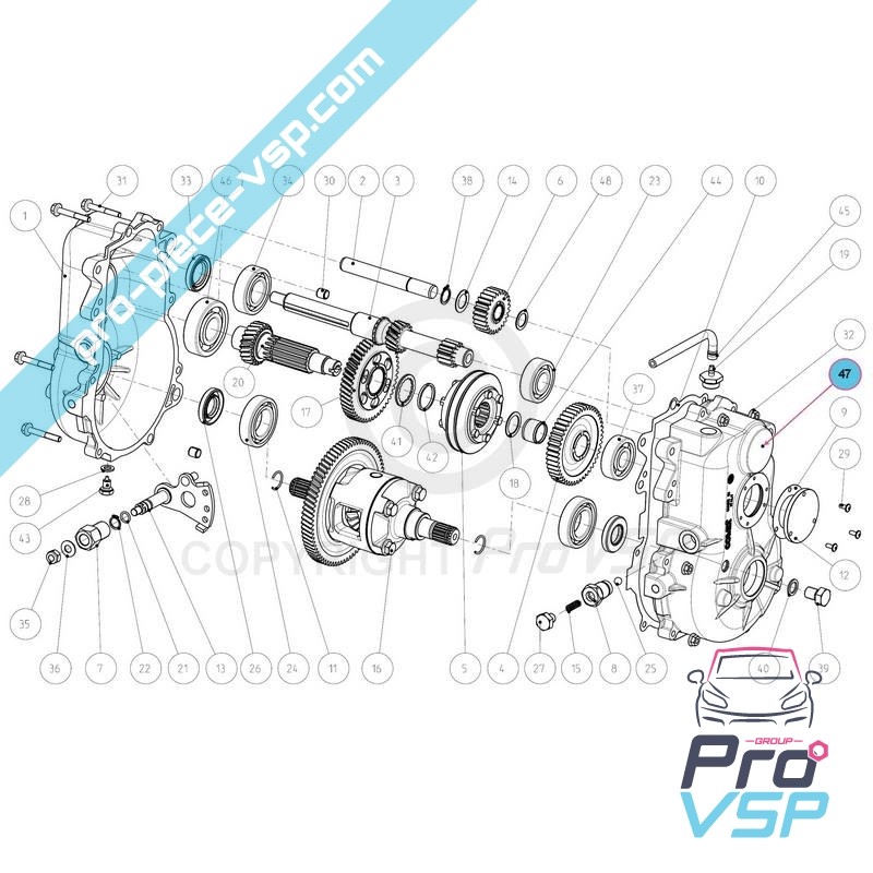 Half crankcase