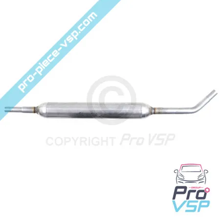 Exhaust intermediate muffler adaptable for Aixam