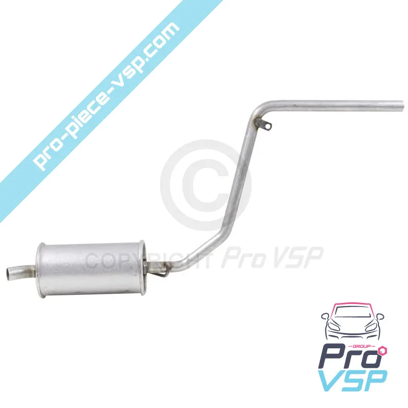 Exhaust rear silencer adaptable for Aixam A721 Scouty Phase 1 (1st assembly)