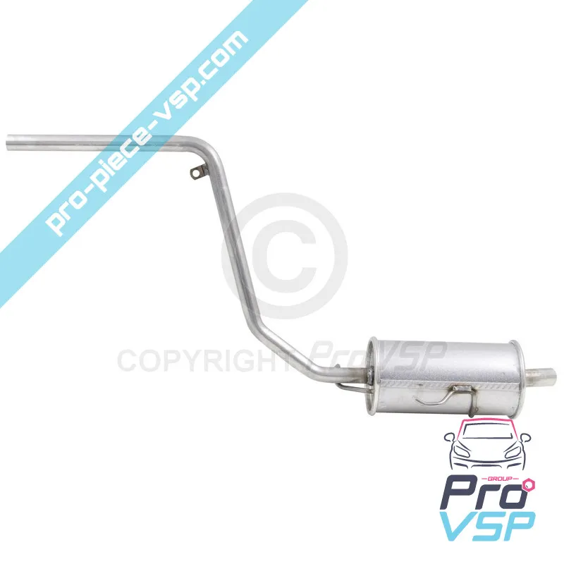 Silencieux arrière d'échappement adaptable pour Aixam A721 Scouty phase 1 ( 1er montage )