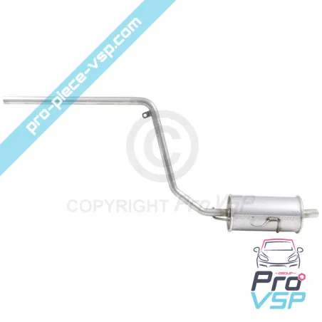 Exhaust rear silencer adaptable for Aixam A741 A751 Crossline Phase 1 (1st assembly)