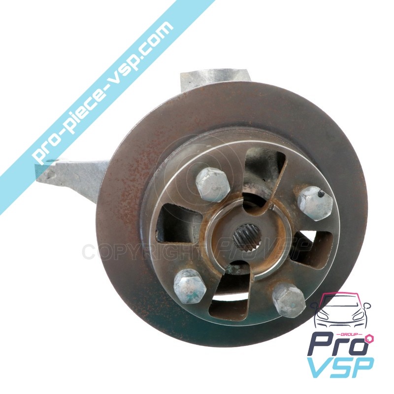Hub + right front brake disc