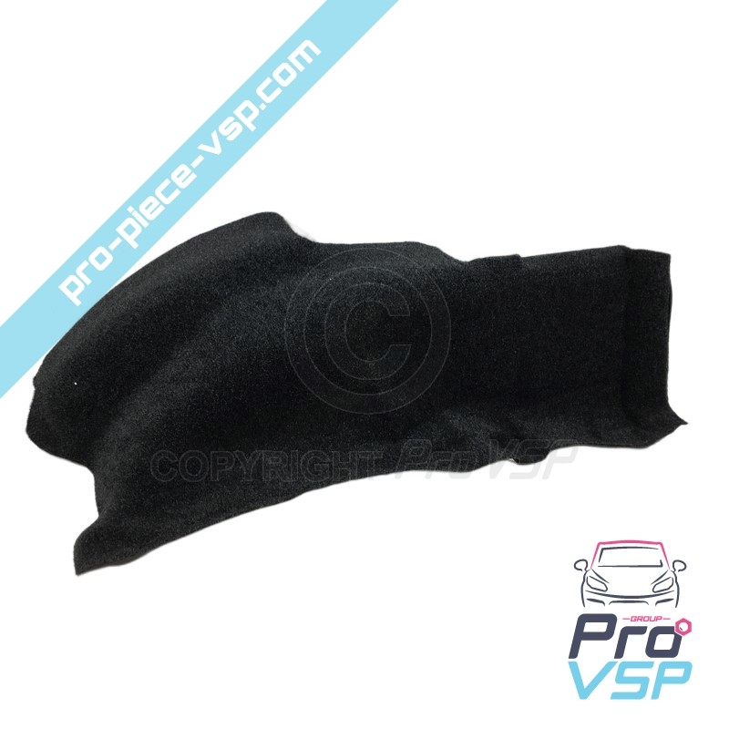 Right rear wheel pass carpet
