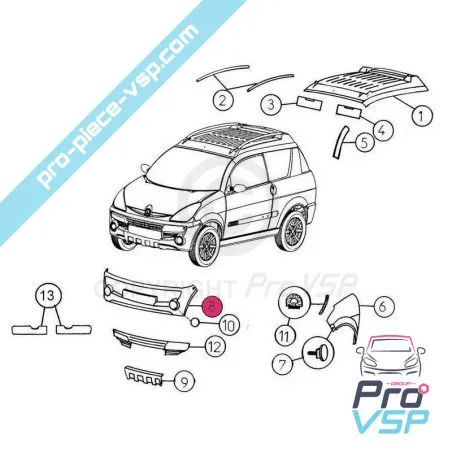 Pare choc avant adaptable en plastique ABS pour Aixam City Roadline Crossline Scouty