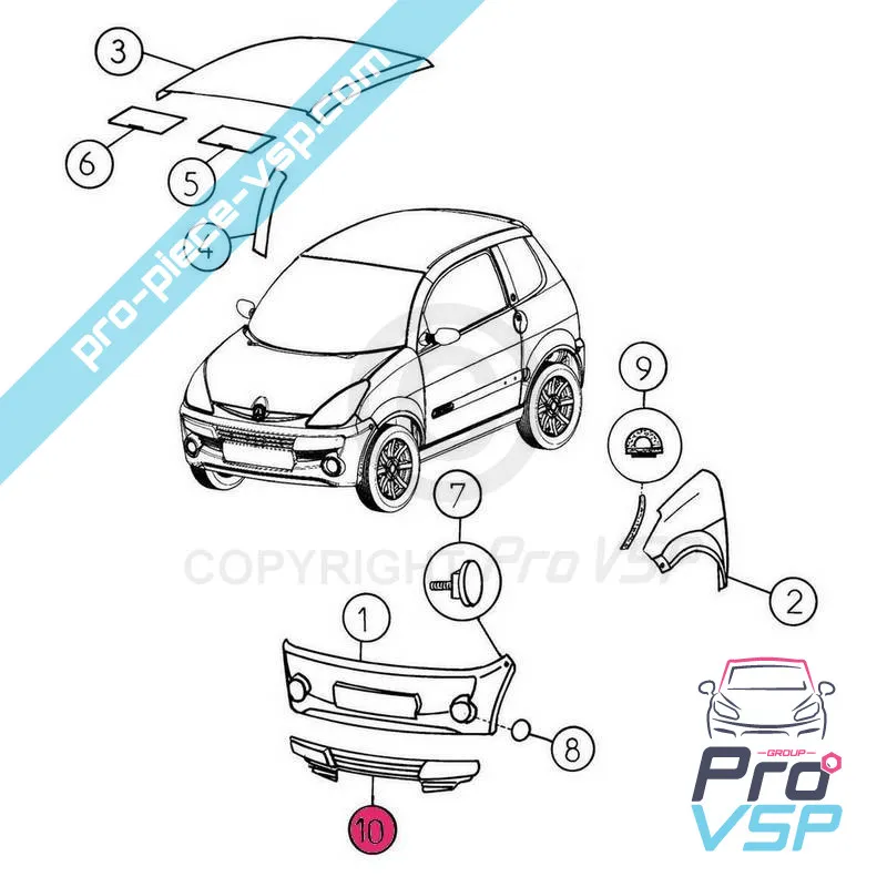 Calandre origine pour Aixam City Roadline Crossline Scouty