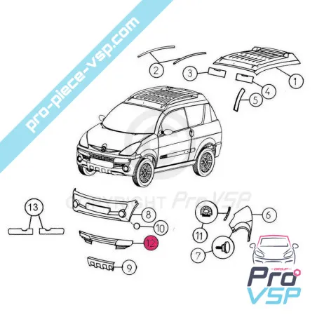 CALANDRE ORIGIN FOR Aixam City Roadline Crossline Scouty