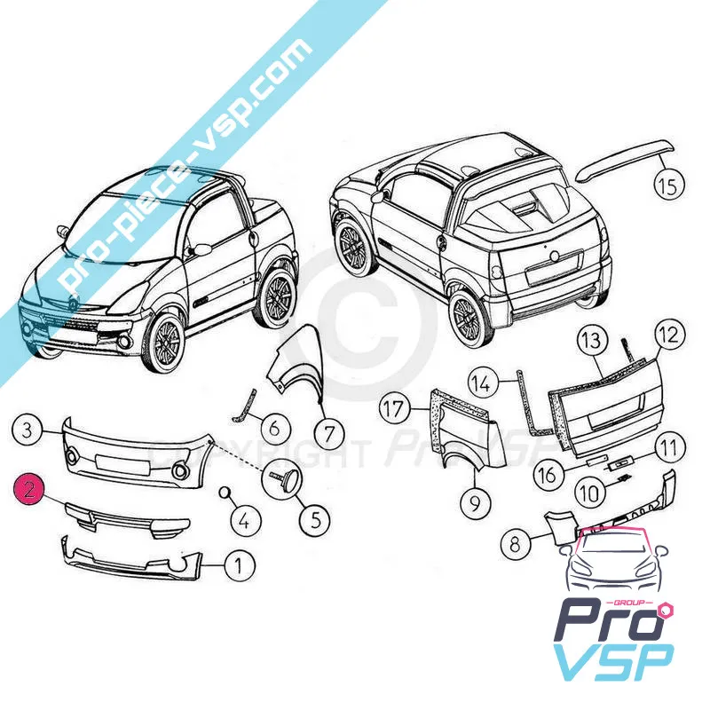 Calandre origine pour Aixam City Roadline Crossline Scouty