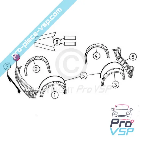 Frontul Aici ABS ABS Plastic pentru Aixam