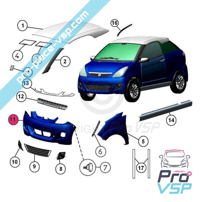 Auto paraurti anteriore senza permesso Aixam City Crossline Impulsion