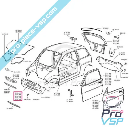 Paraurti anteriore ABS ABS plastica ABS per Chatenet Media