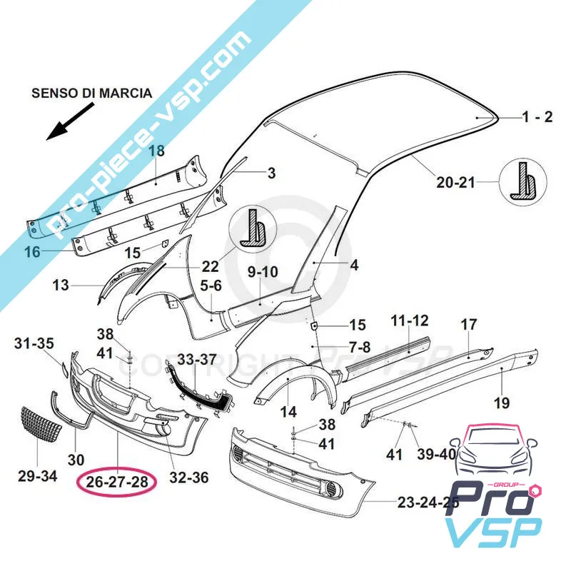 Pare choc avant adaptable en plastique ABS pour Grecav Eke phase 2