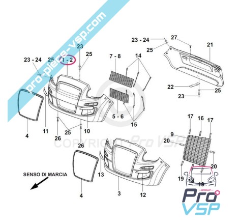 Pare choc avant adaptable en plastique ABS pour Grecav Sonique