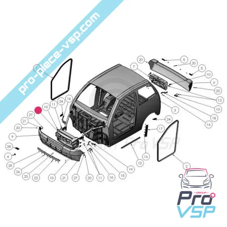 Amortizor de șoc frontal pentru ligier xtoo 1 2 max