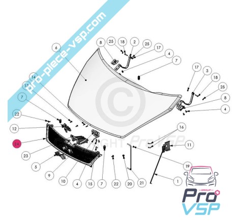 Calandre origine pour ligier xtoo 1 2 max