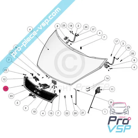 Origin grille for Ligier xtoo 1 2 max