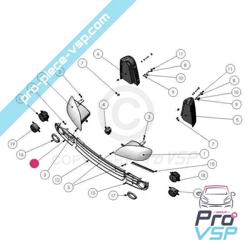 Entourage della nebbia dritta Ligier Xtoo 2 Xtoo Max