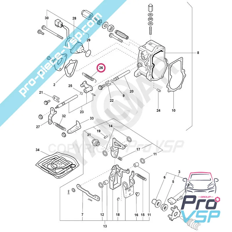 Acceleration spring yanmar
