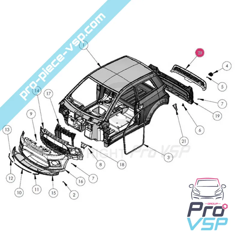 Parement arrière ligier ixo