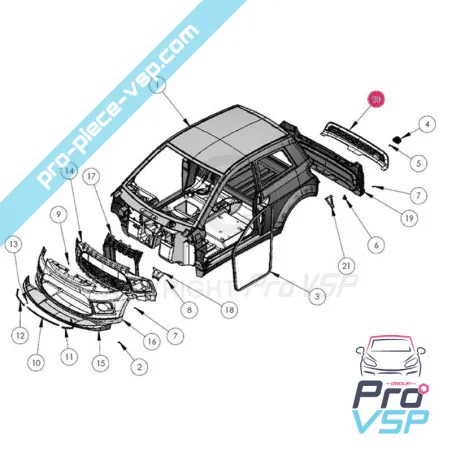 Parement arrière ligier ixo