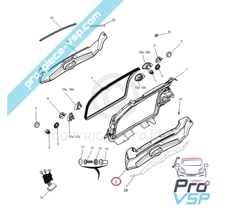 Abs plástico adaptável para o pára-choques traseiro para Microcar M8