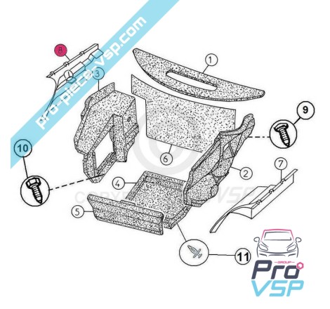 Play right front wing adaptable plastic ABS for Aixam