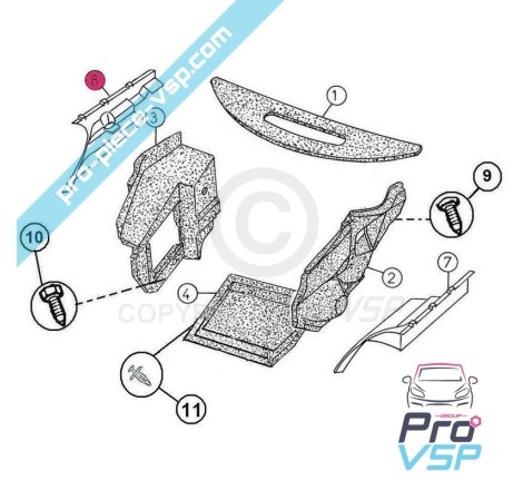 Play right front wing adaptable plastic ABS for Aixam
