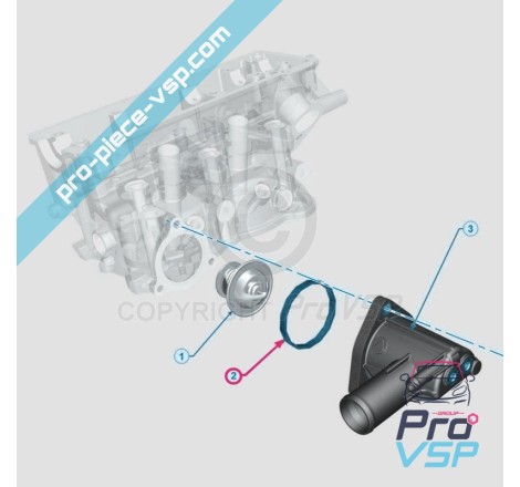 Thermostat case gasket