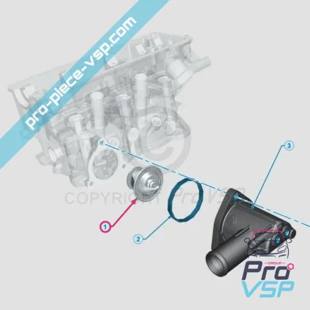 Termostato original para o motor Lombardini dci