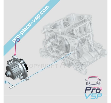 Pompe à eau origine pour moteur lombardini dci