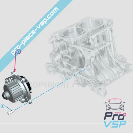 Bomba de água original para o motor Lombardini dci