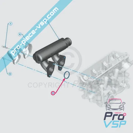 Lombardini Motor Inloppsuppsamlare packning dci