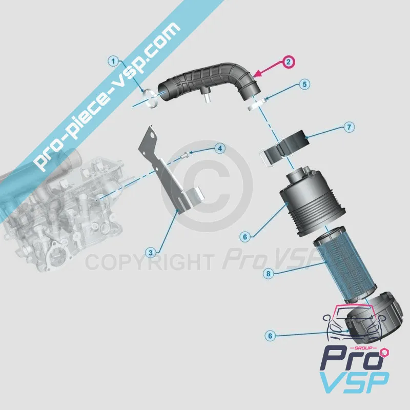 Manchon du collecteur lombardini dci