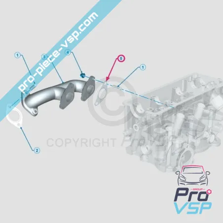 Lombardini avgasröret packning dci