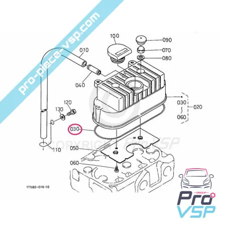 Joint couvre culasse pour moteur kubota