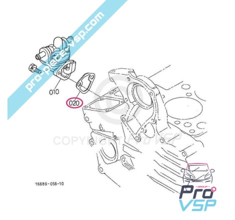 Joint de pompe à gasoil pour moteur kubota