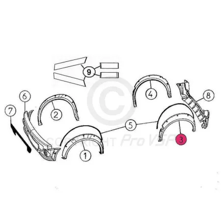 Rear wing extension Adaptable ABS plastic for Aixam a721 a741 urheilu city s scouty Dr.