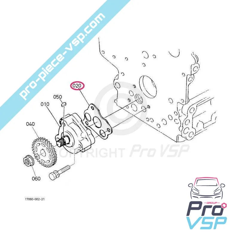 Joint de pompe à huile pour moteur kubota