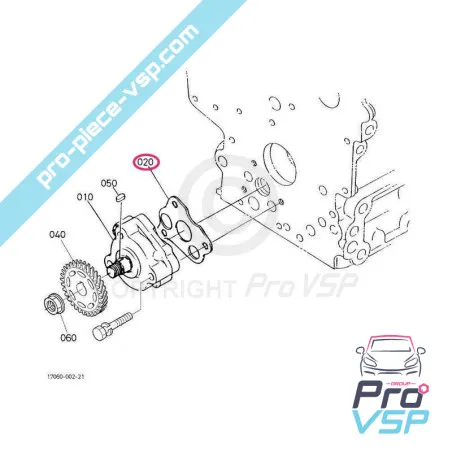 Joint de pompe à huile pour moteur kubota