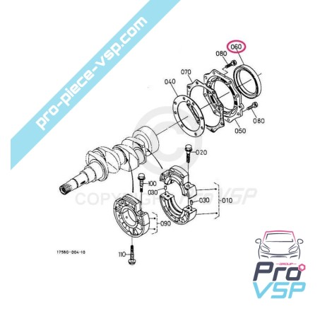 Joint spi villebrequin moteur kubota