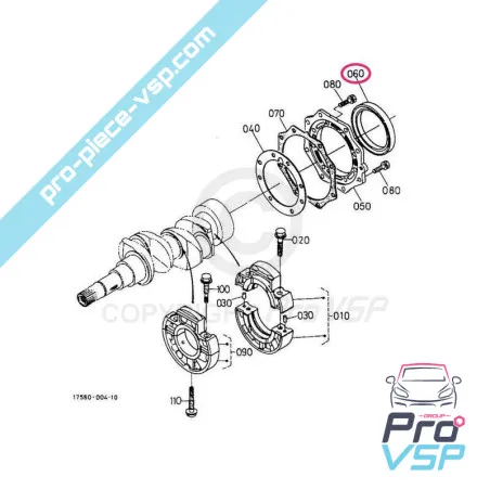 Motor de villebrequin spi comum kubota