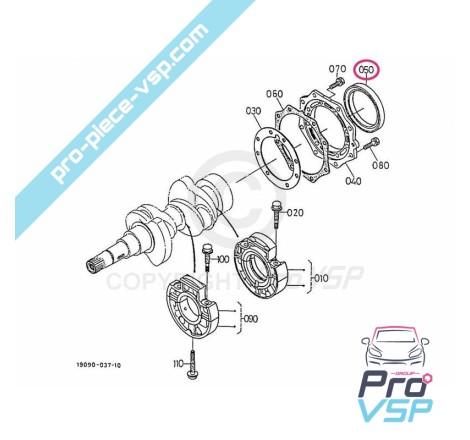 Joint spi villebrequin pour moteur kubota z482