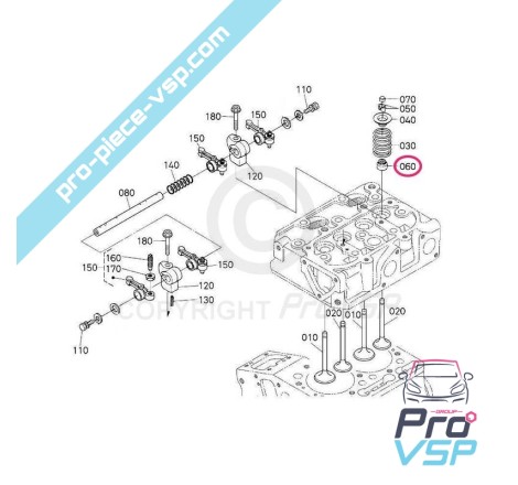 Joint de soupape pour moteur kubota