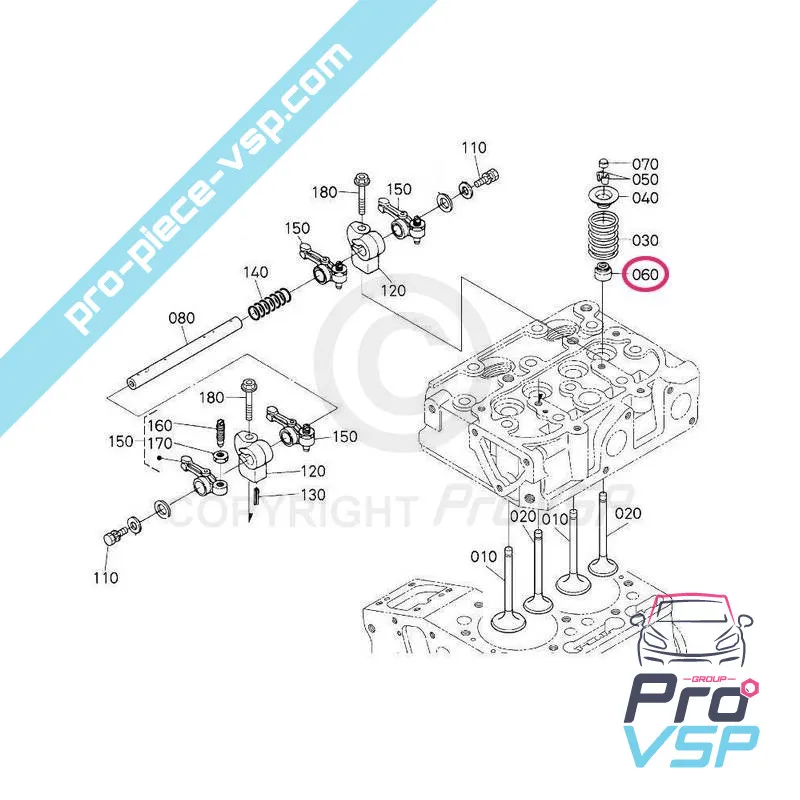 Engine valve gasket kubota