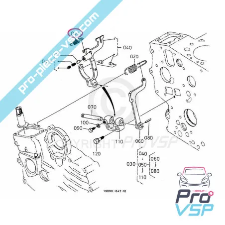 Ressort de démarrage moteur Kubota Z402 / Z482-E4B