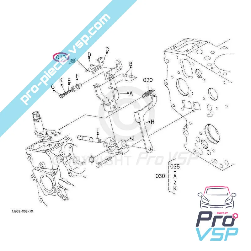 Motorstartfeder Kubota Z402 / Z482-E4b